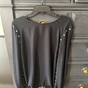 Lane Bryant Black Embellished Tank w/Cape Blouse Size 18/20P